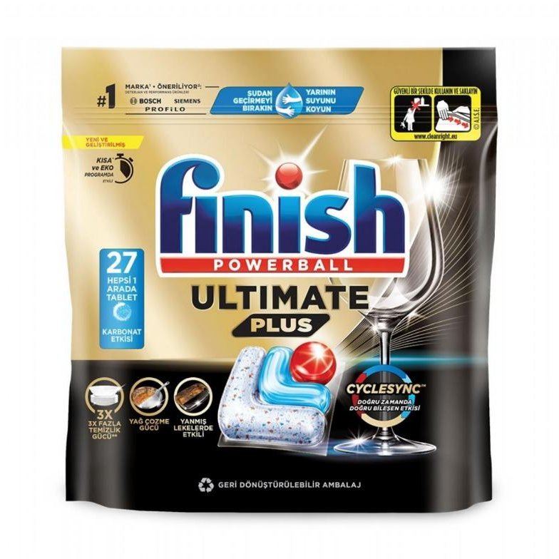 قرص ماشین ظرفشویی فینیش مدل Ultimate Plus همه‌کاره (Hepsi 1 Arada) بستهٔ ۲۷ عددی