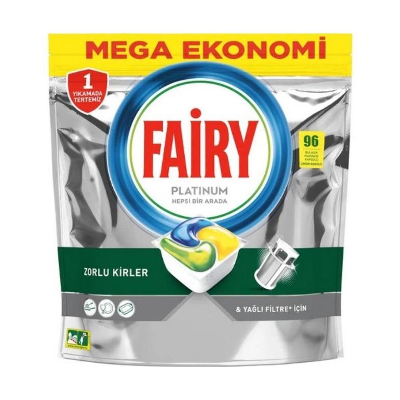 قرص ماشین ظرفشویی فیری مدل Platinum همه‌کاره بستهٔ اقتصادی ۹۶ عددی