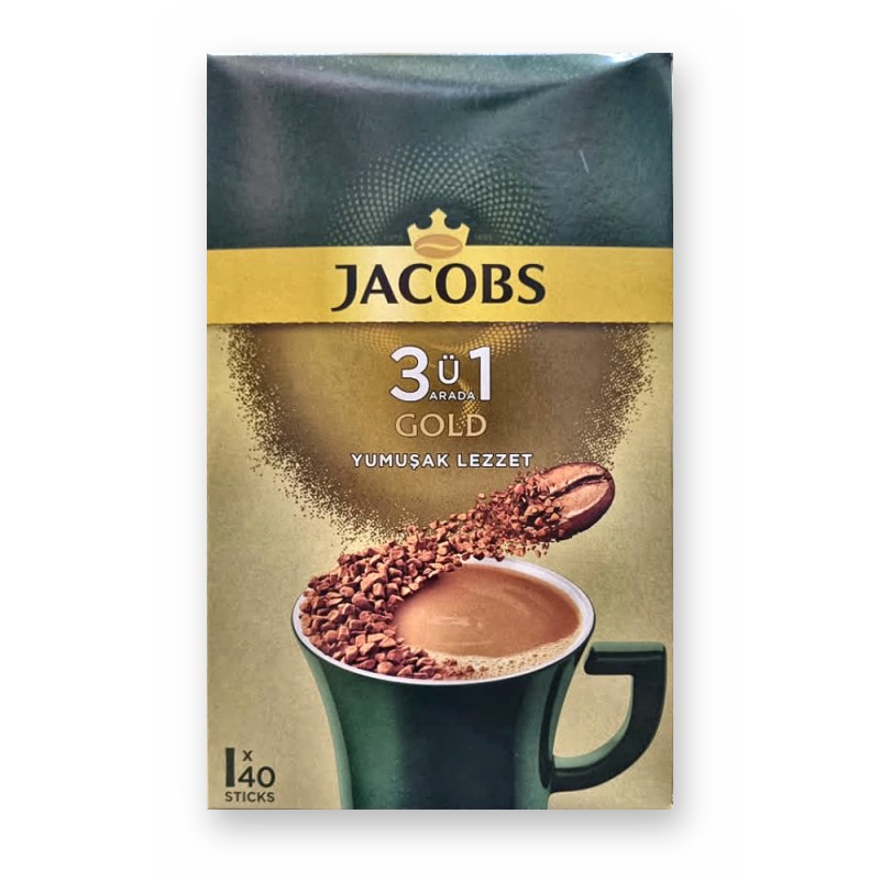 کافی میکس جاکوبز گلد ۳ در ۱ طعم ملایم (Jacobs Gold Yumuşak Lezzet) – جعبهٔ ۴۰ ساشهٔ ۱۸ گرمی