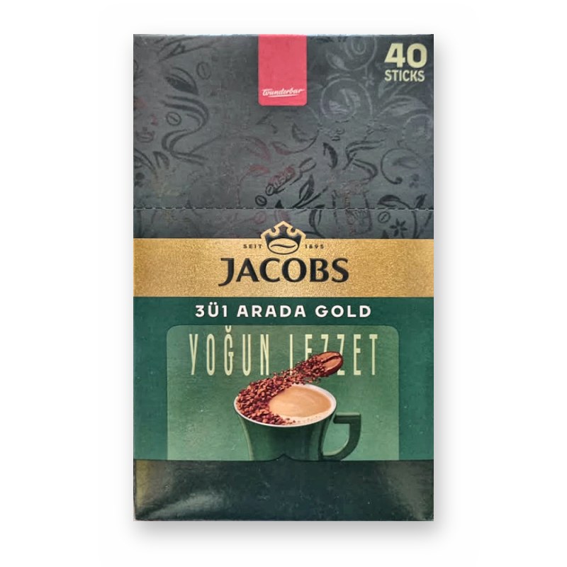 کافی میکس جاکوبز گلد ۳ در ۱ طعم قوی (Jacobs Gold Yoğun Lezzet) – جعبهٔ ۴۰ ساشهٔ ۱۸ گرمی