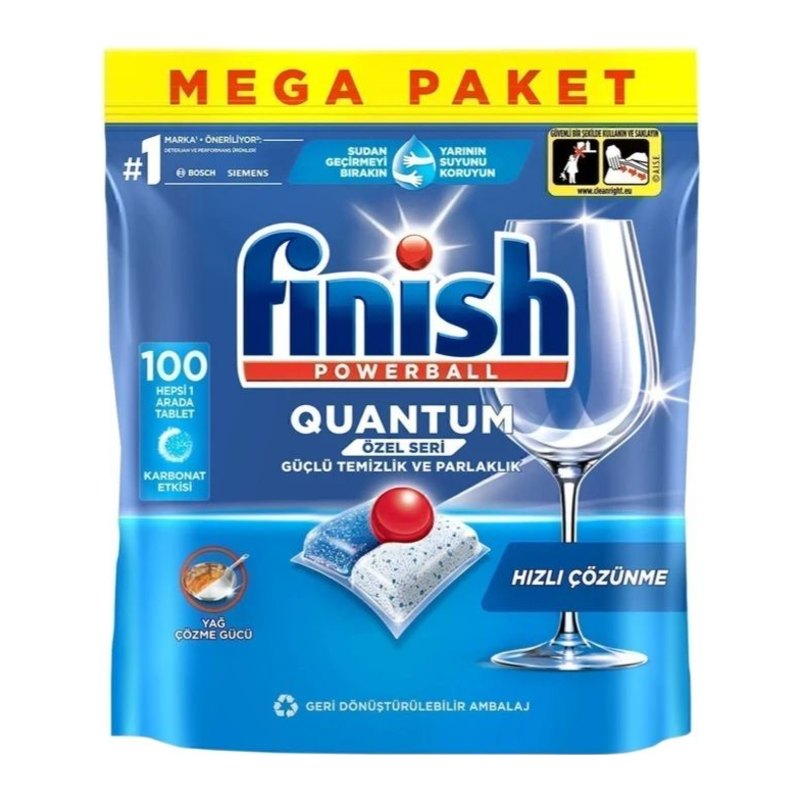 قرص ماشین ظرفشویی فینیش مدل Quantum همه‌کاره (Hepsi 1 Arada) بستهٔ اقتصادی ۱۰۰ عددی