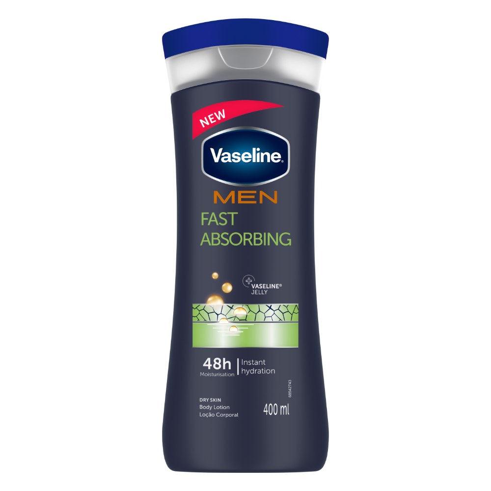 لوسیون بدن مردانه وازلین من مدل Fast Absorbing جذب سریع و آبرسانی فوری ۴۰۰ میلی‌لیتر
