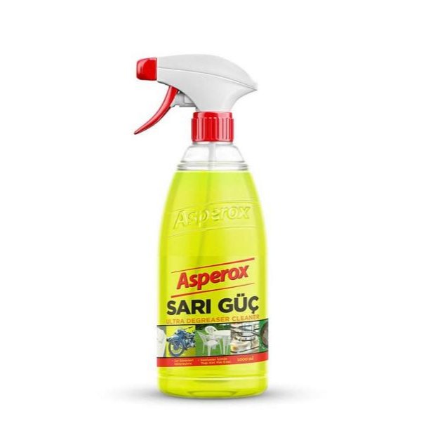 اسپری تمیزکننده و چربی‌زدای سطوح اسپروکس مدل Sarı Güç (ساری گوچ) با رایحهٔ لیمو ۱ لیتر