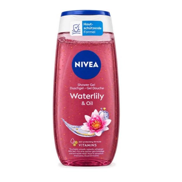 شامپو بدن نیوآ مدل Waterlily & Oil با رایحهٔ نیلوفر آبی ۲۵۰ میلی‌لیتر