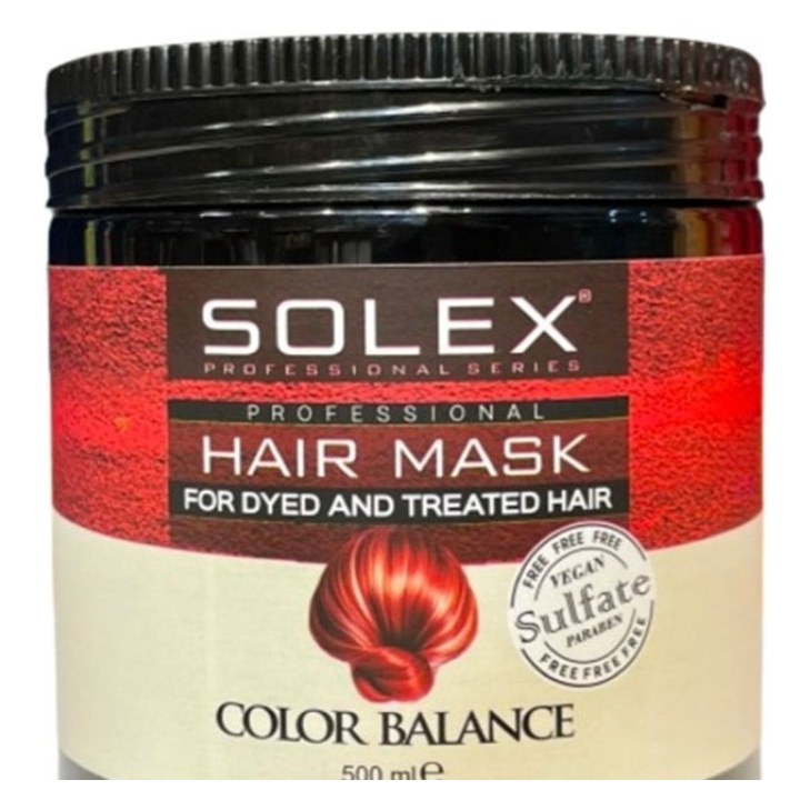 ماسک مو داخل حمام سولکس مدل Color Balance (موهای رنگ‌شده) بدون سولفات و پارابن ۵۰۰ میلی‌لیتر