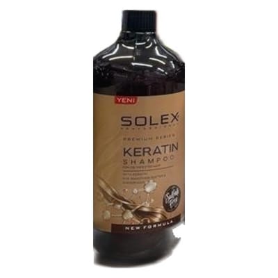 شامپو بدون سولفات سولکس مدل Keratin (کراتین) سری Premium Series حجم ۱۰۰۰ میلی‌لیتر