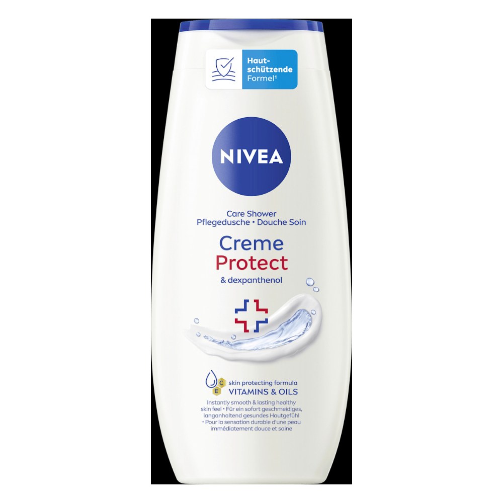 شامپو بدن کرمی نیوآ مدل Creme Protect با دکسپانتنول مناسب پوست حساس ۲۵۰ میلی‌لیتر